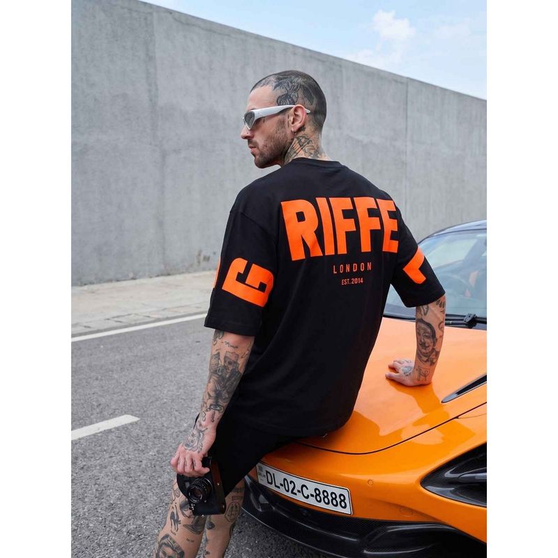 Griffel Back Griffel Oversized Black T-Shirt (L)