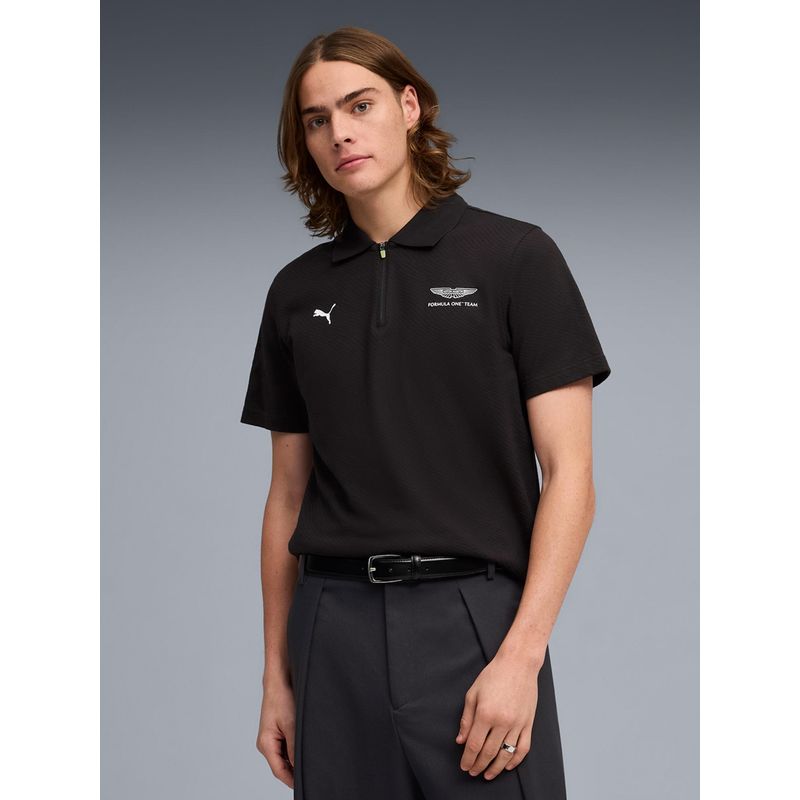 Puma Aston Martin F1 Mens Jacquard Polo T-shirt (M)
