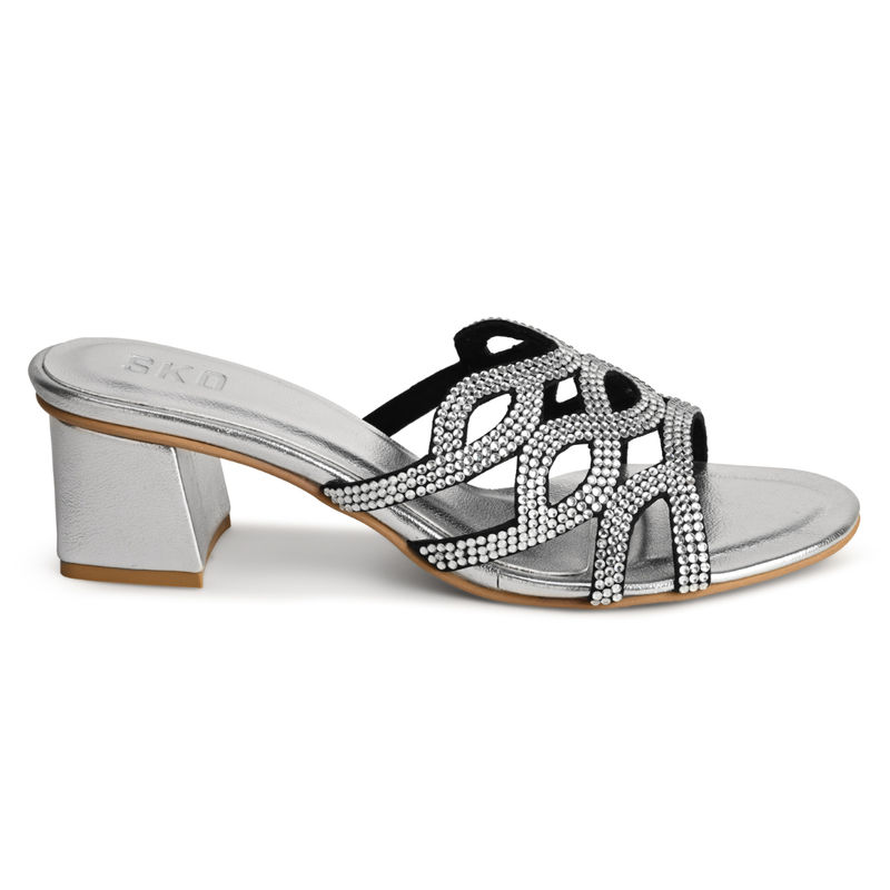 SKO Catherine Silver Heel Sandals (EURO 36)