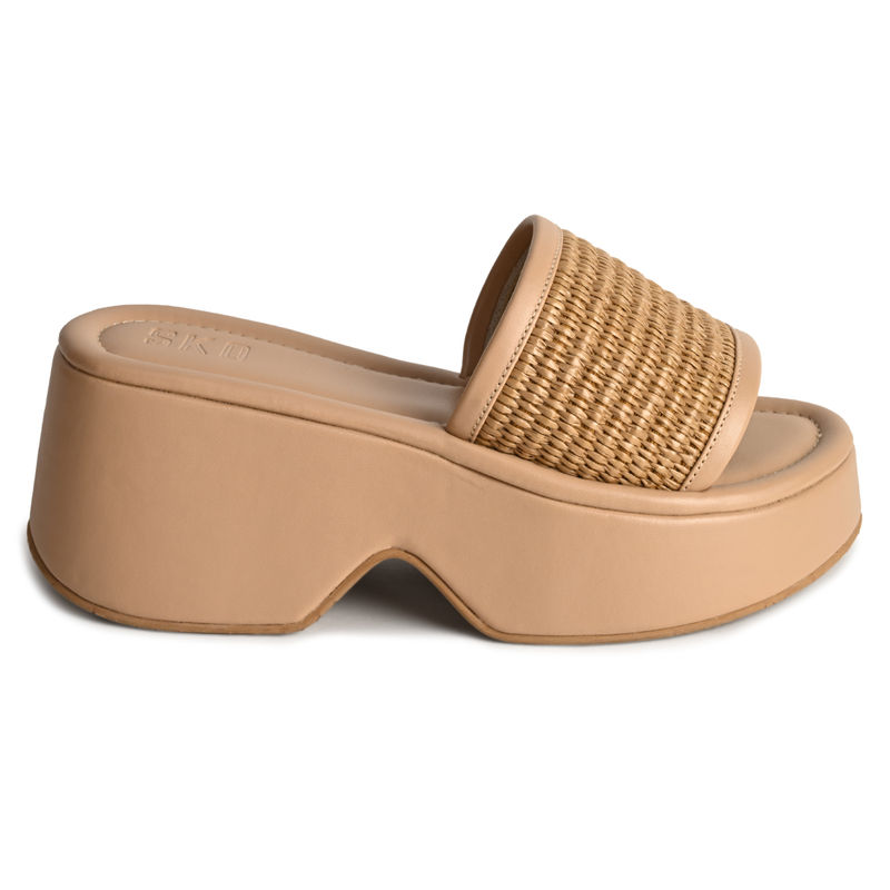 SKO Lilyx Nude Platform Sandal (EURO 37)
