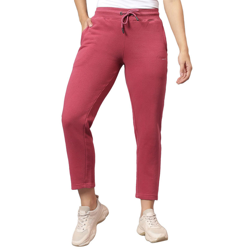 Cantabil Women Coral Solid Casual Track Pant (L)