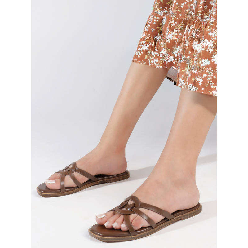 Carlton London Women Strappy Flat with Decorative Detail (EURO 41)