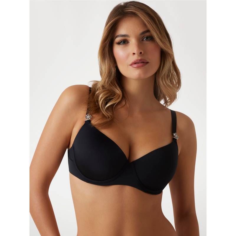Guess Black Polyamide Solid Women Push-Up Bra (34C)