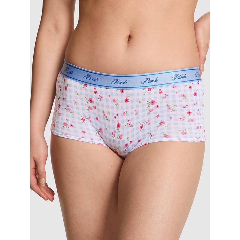 Victoria's Secret PINK Logo Cotton Boyshort Panty (L)