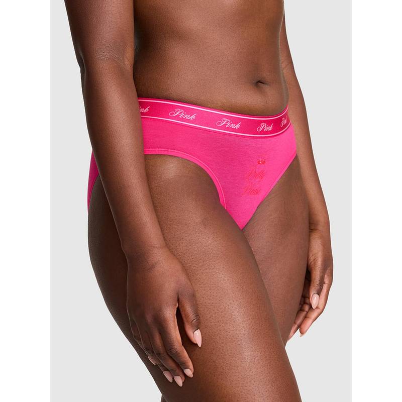 Victoria's Secret PINK Logo Cotton Hiphugger Panty (XS)