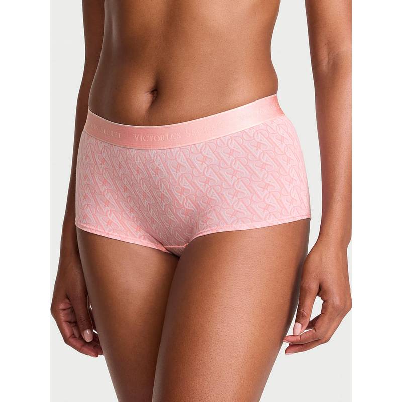 Victoria's Secret Pink Cotton Logo Cotton Boyshort Panty (XS)