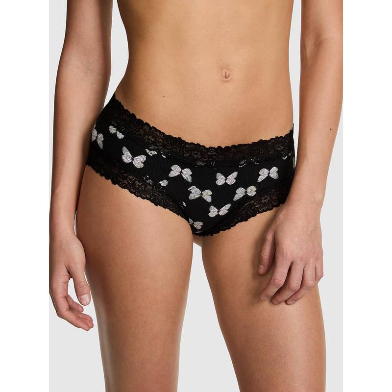 Victoria's Secret PINK Cotton Lace Trim Cheeky Panty (XS)