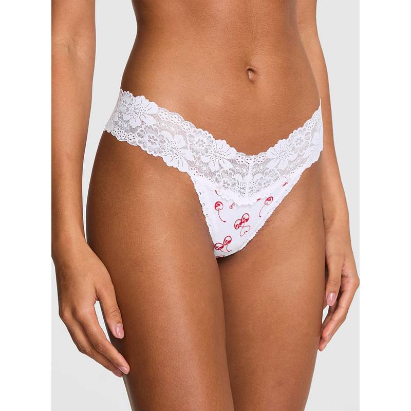Victoria's Secret PINK Wink Lace Trim Thong Panty (XS)