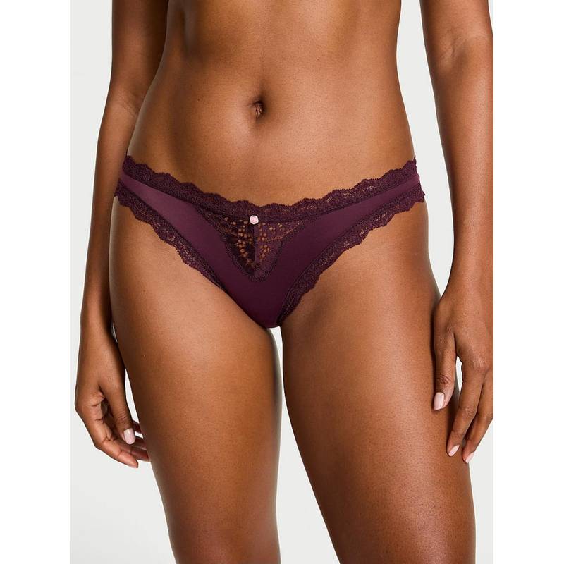 Victoria's Secret Purple Dream Angels Lace Trim Bikini Panty (XS)