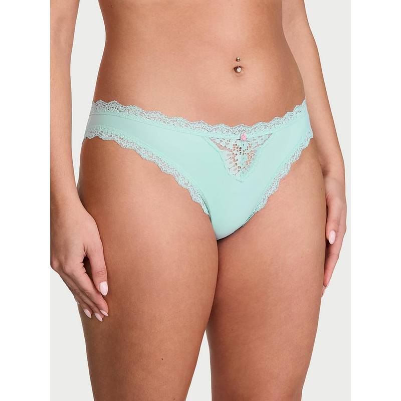 Victoria's Secret Blue Dream Angels Lace Trim Bikini Panty (XL)