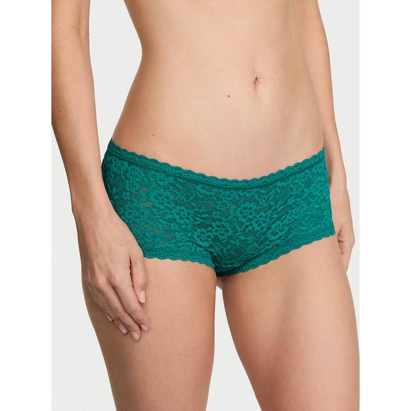 Victoria's Secret Green The Lacie Lace Low Rise Boyshort (M)