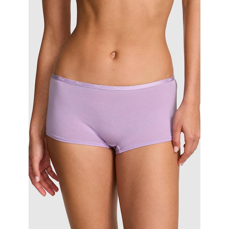 Victoria's Secret PINK Logo Cotton Boyshort Panty (L)