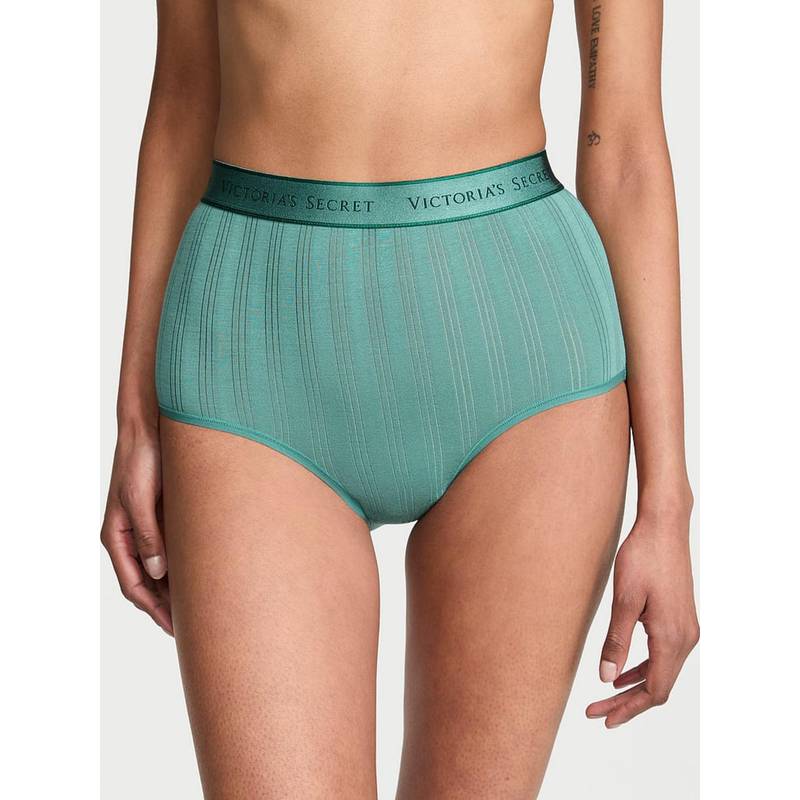 Victoria's Secret Cotton SoSoft Modal Ultra Fine Logo Modern Brief Panty (XS)