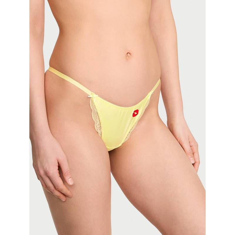 Victoria's Secret Tease Satin Kiss High Leg Thong Panty (XS)