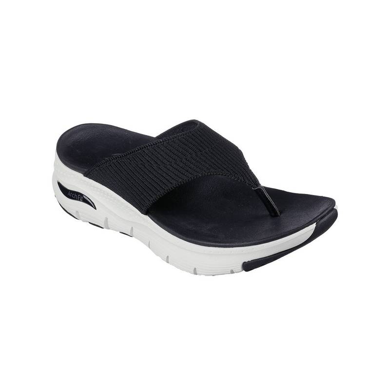 SKECHERS Women Black ARCH FIT - EASY DAY Flipflops (UK 4)