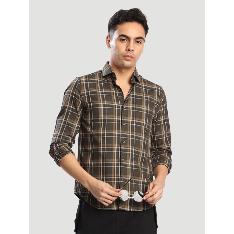 Bene Kleed Green Cotton Full Sleeves Shirt (39)