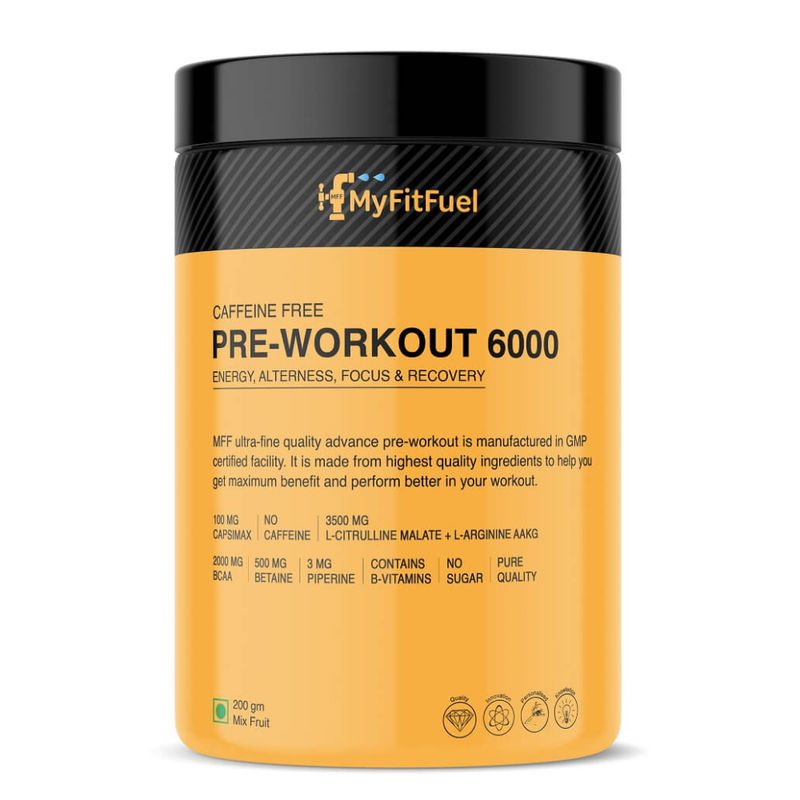 MyFitFuel Caffeine Free Pre Workout 6000 Mix Fruit
