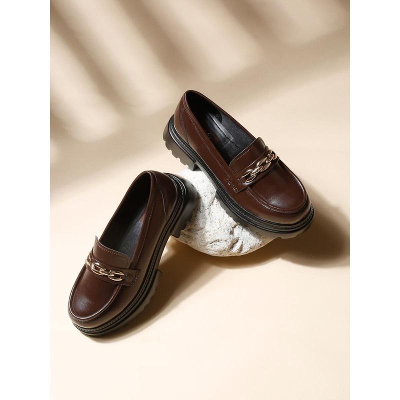 VALIOSAA Brown Casual Loafers (EURO 37)