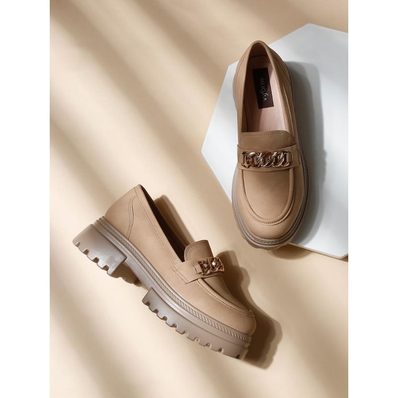 VALIOSAA Beige Casual Loafers (EURO 37)