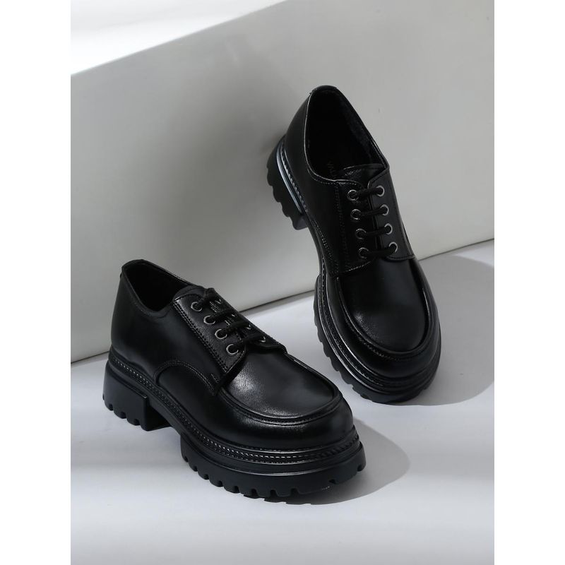 VALIOSAA Black Casual Derbies (EURO 36)