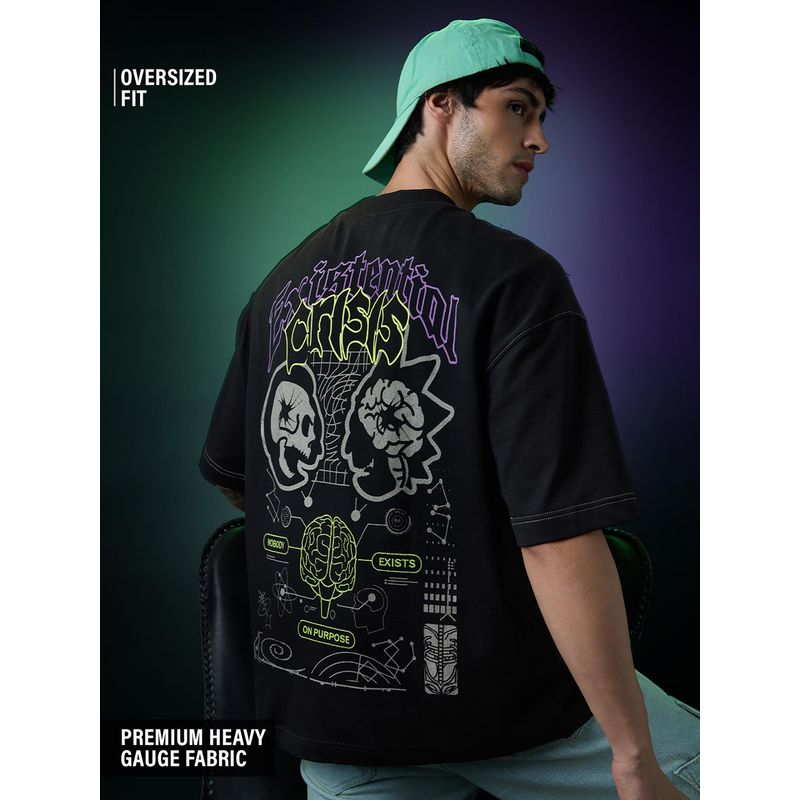 The Souled Store Official Rick and Morty Existential Crisis Super Oversized T-Shirt (L)