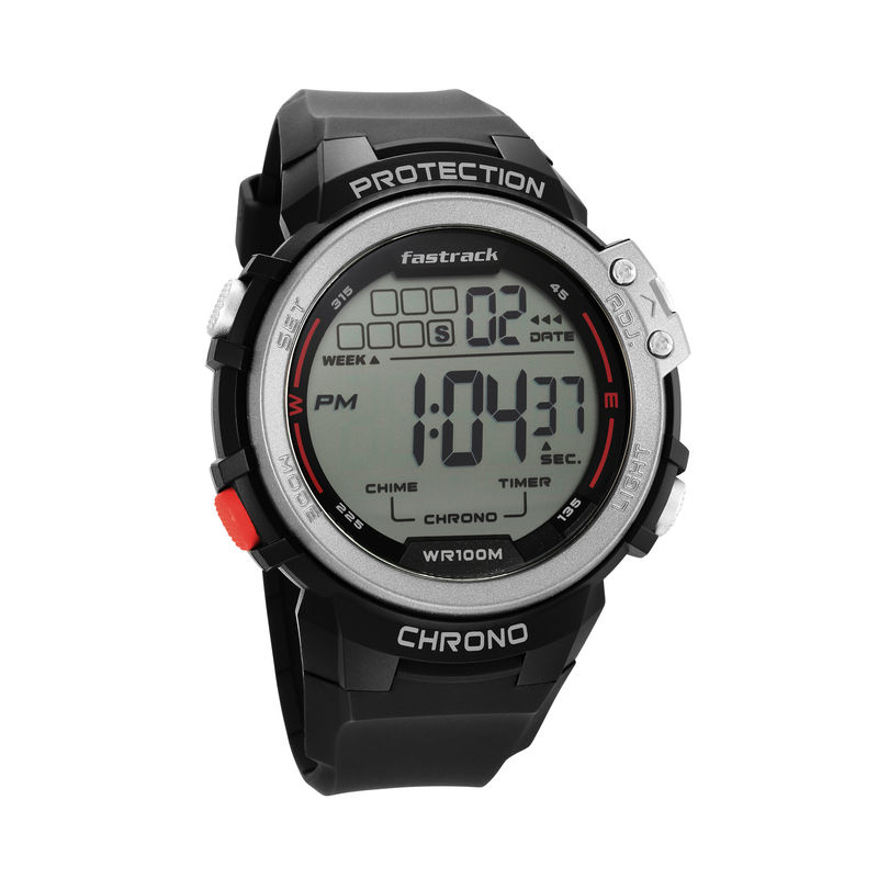 Buy Fastrack Watches Streetwear 38068PP01 Grey Dial Analog Digital