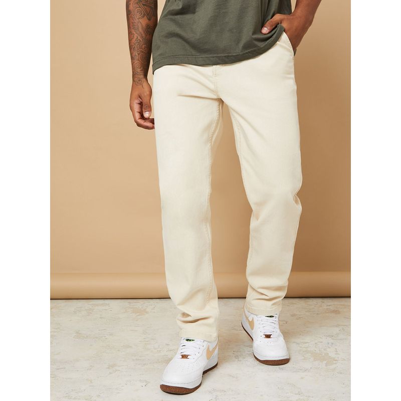 Styli Solid Slim Fit Jeans with Pocket Construct (30)