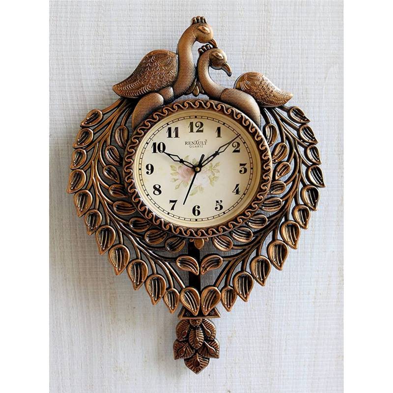 buy-the-art-house-cl476-42-x-30cm-copper-round-metal-wall-clock-online