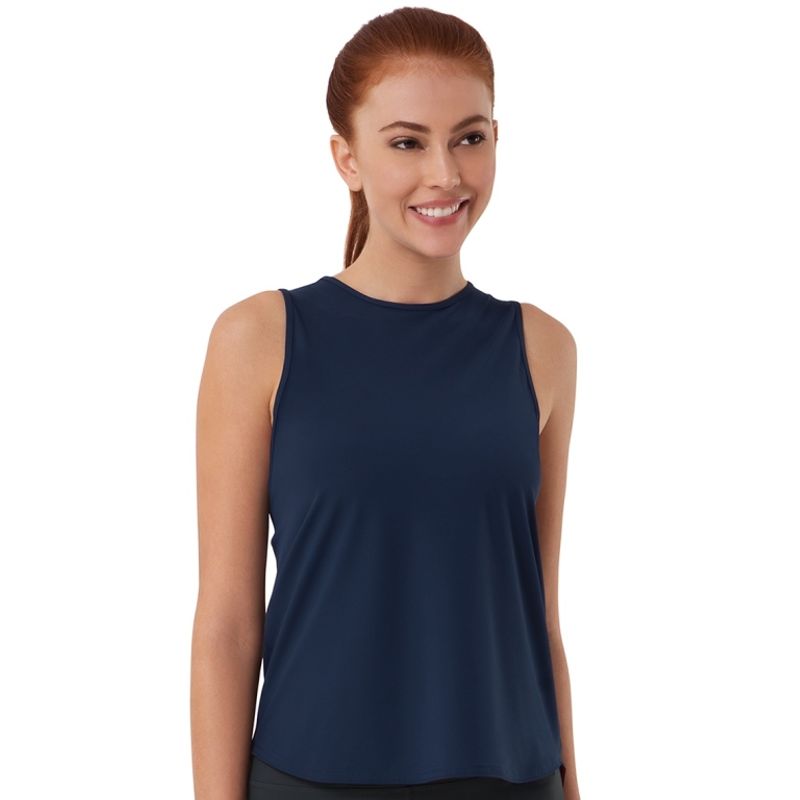 Amante Smooth And Seamless Fitness Tank Top - Blue (L)