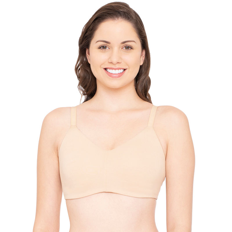Enamor A027 Full Coverage Cotton Bra - Non-Padded & Wirefree - Nude (38B) - A027