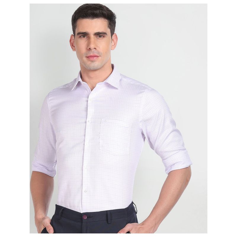 Arrow Graph Check Auto Press Shirt (42)