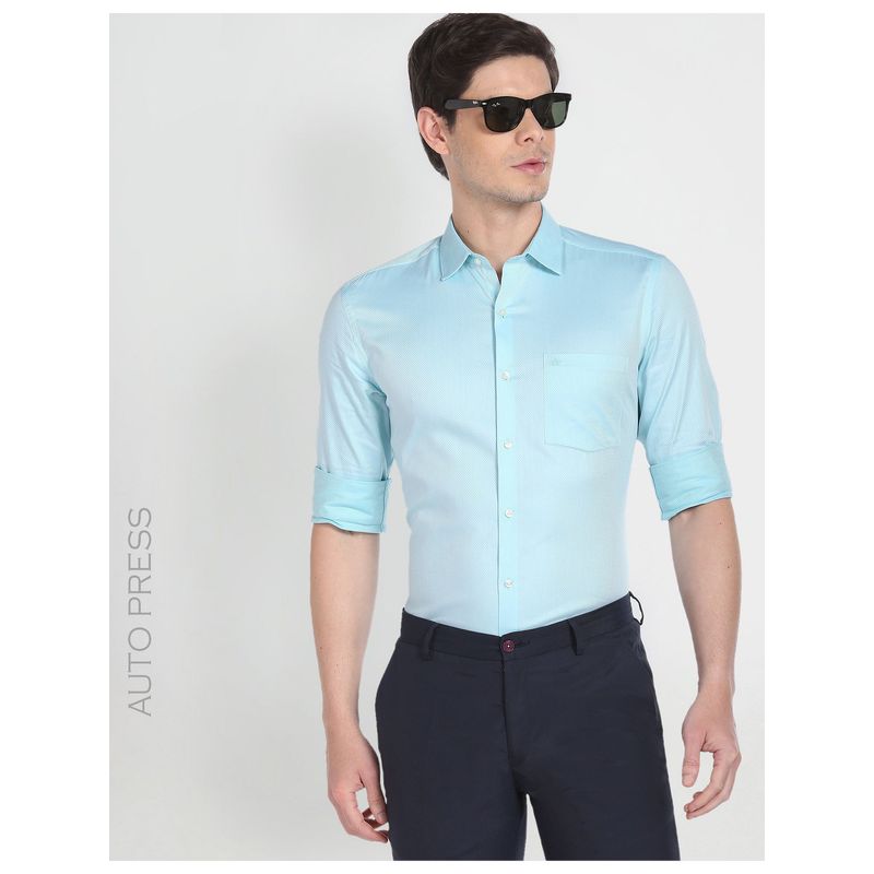 Arrow Cutaway Collar Self Design Shirt (40)
