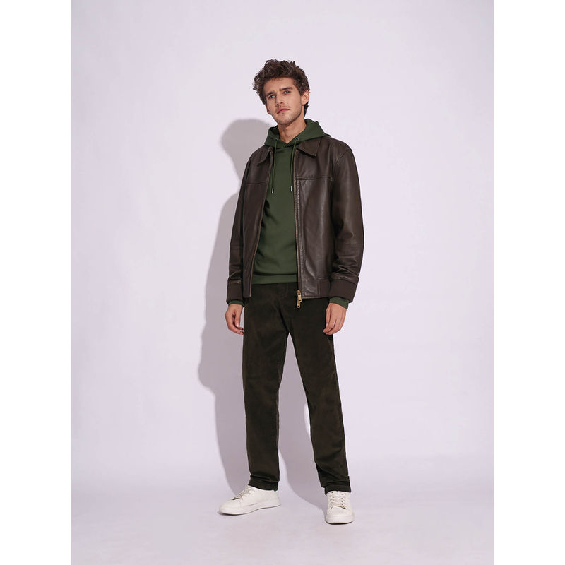 Selected Dark Green Hooded Sweatshirt (S)