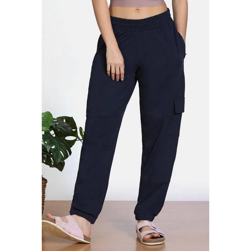 Zivame 2 Mile Fashion Knit Cotton Loungewear Bottom - Naval Academy (M)