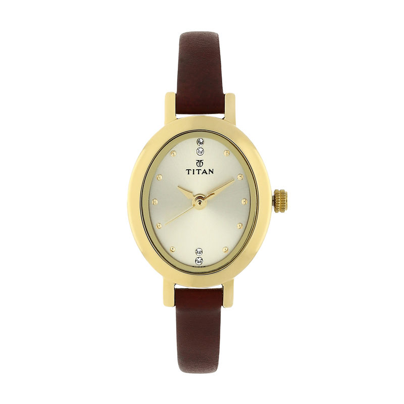Buy Titan NM2599YL01 Champagne Dial Analog Watch For Women Online