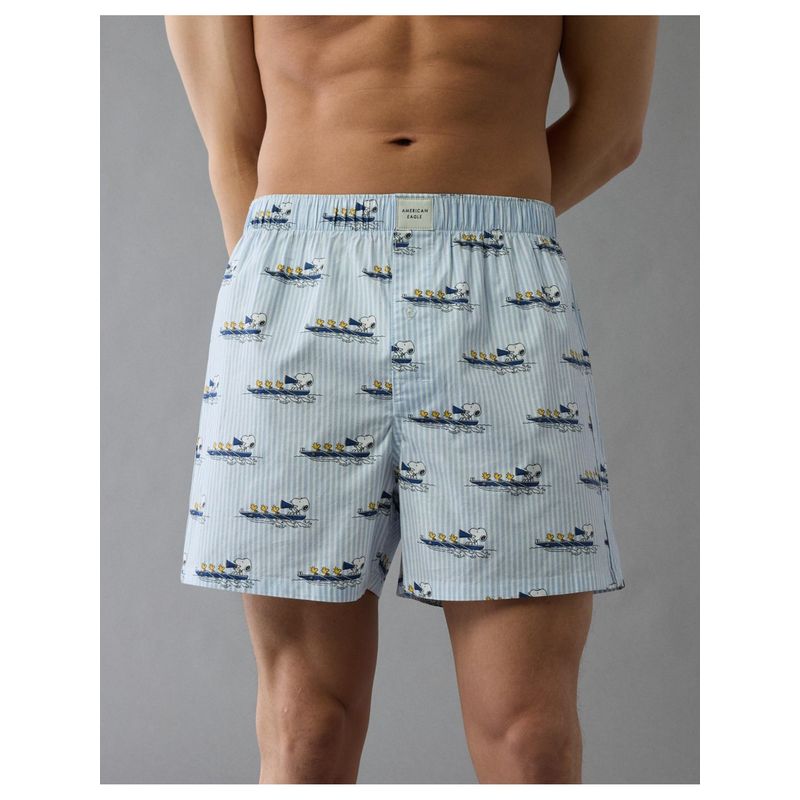 American Eagle Men Blue Mens Snoopy Row Stretch Boxer Short (XS)