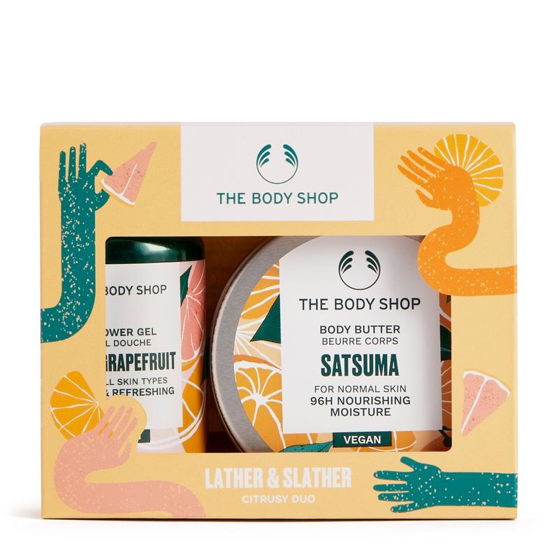The Body Shop Pink Grapefruit Shower Gel & Satsuma Body Butter Gift Set