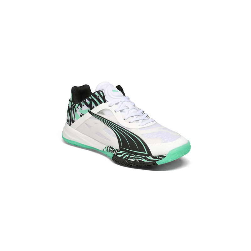 Puma Unisex Accelerate NITRO SQD UNTAMED White Badminton Shoes (UK 4)