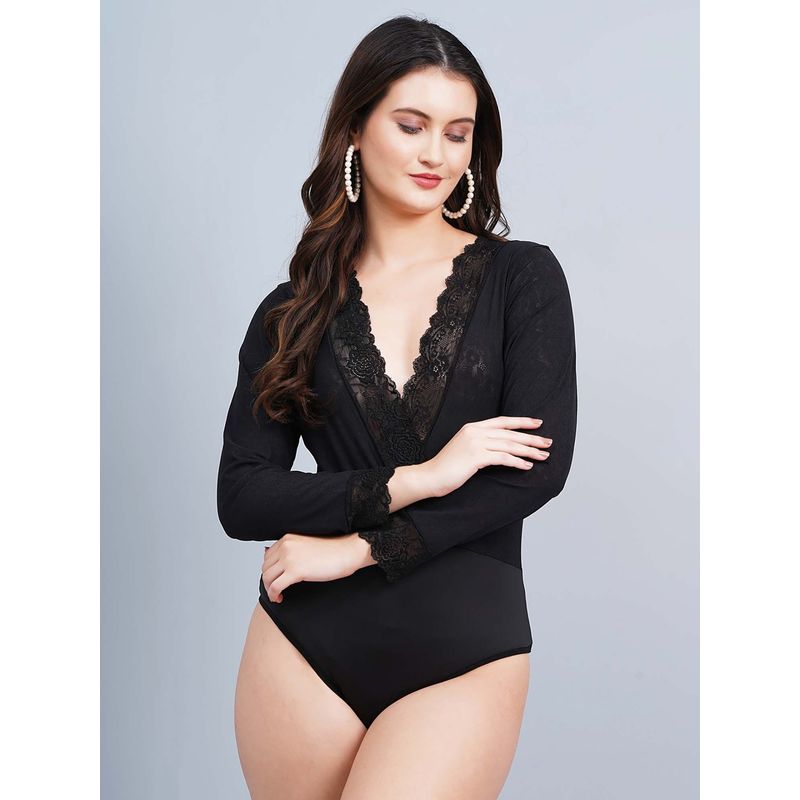 BROIDEN Women Baby Doll Black (XL)