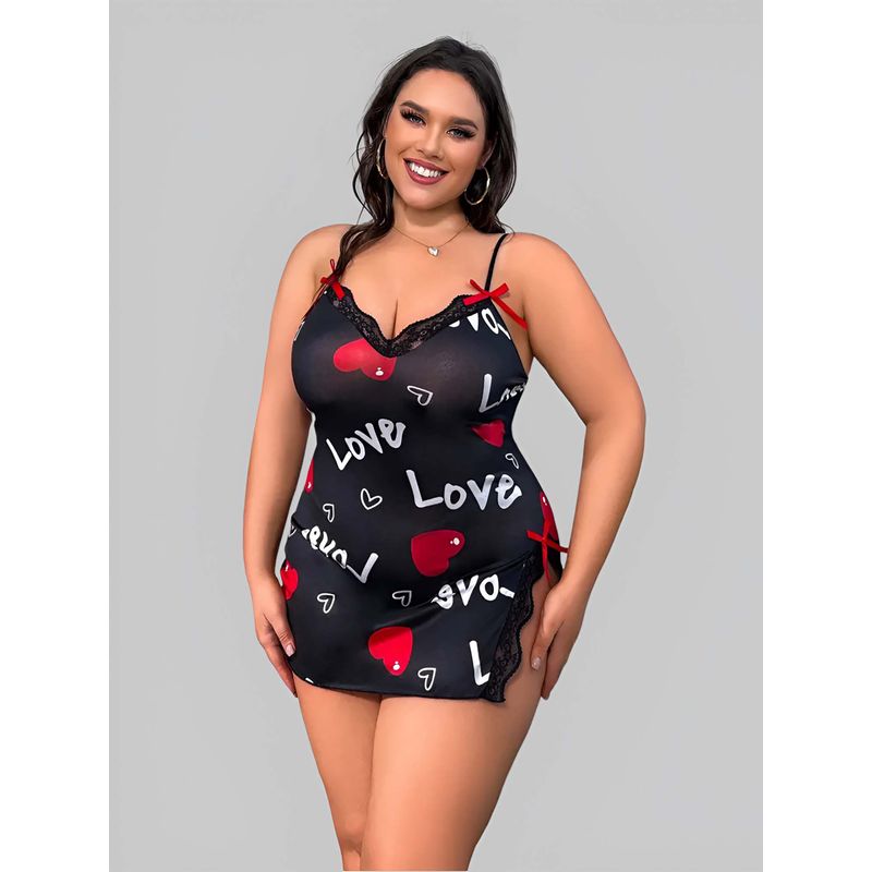 BROIDEN Women Shoulder Straps Baby Doll Black (XL)