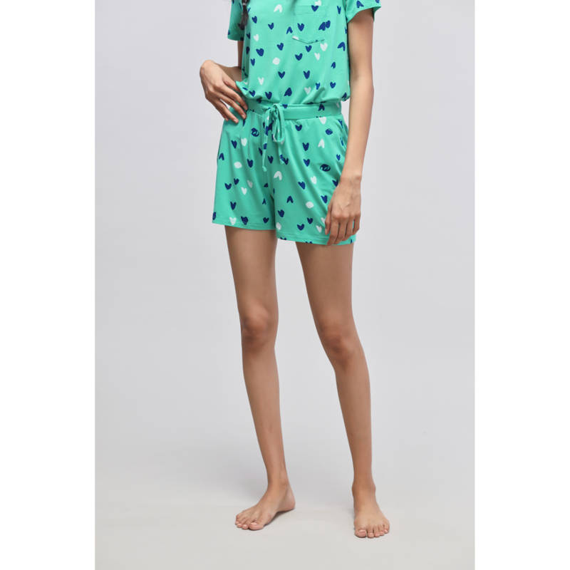 NeceSera Heartsy Green Shorts (S)