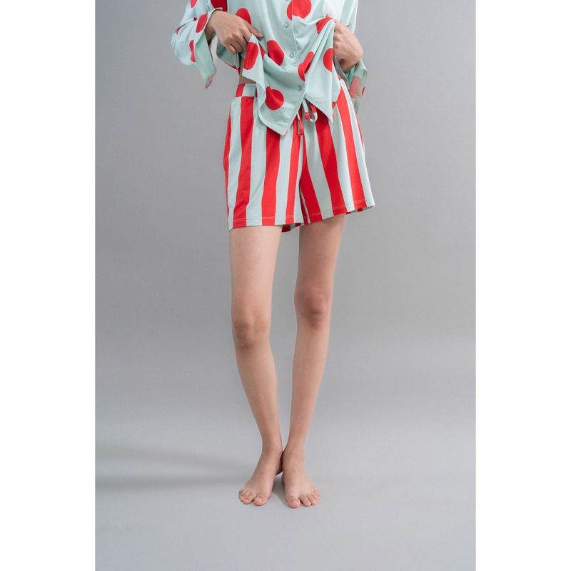 NeceSera Multi-Color Stripe Supima Shorts (M)