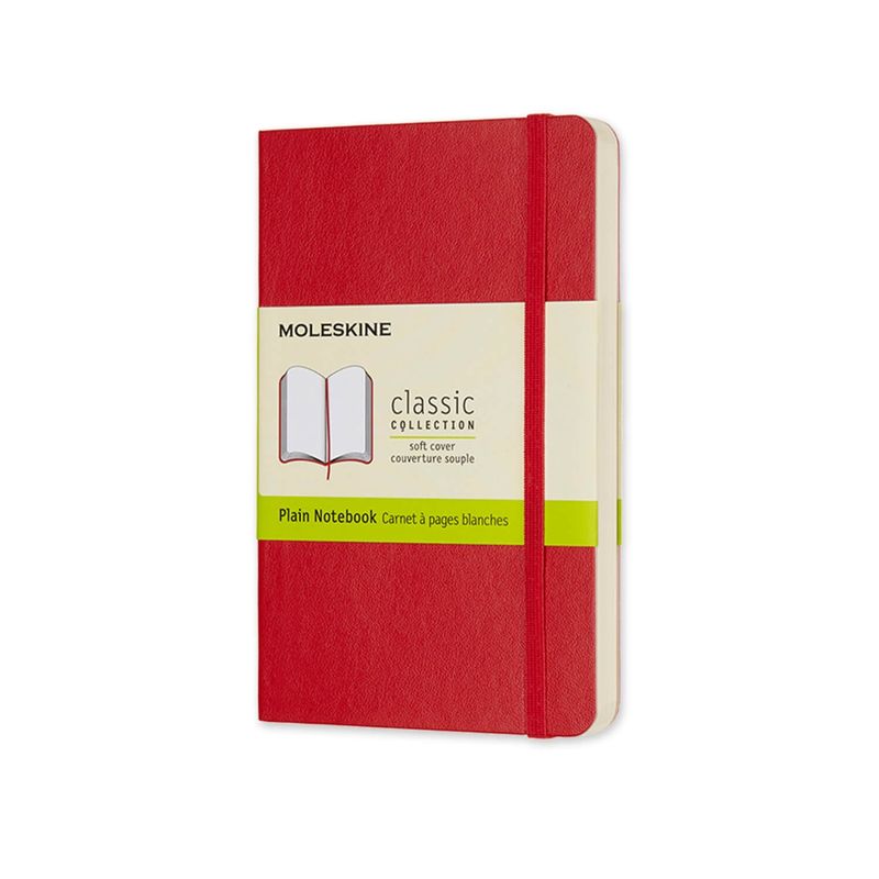MOLESKINE Classic Pocket Size Soft Cover Notebook (Plain) Scarlet Red