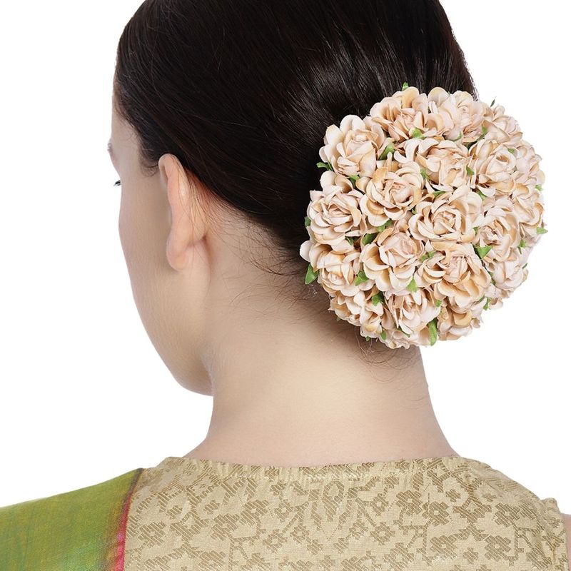 Hair Bun Gajra Flower Artificial Juda Accessories for Women JH1780   wwwjewelpalacein