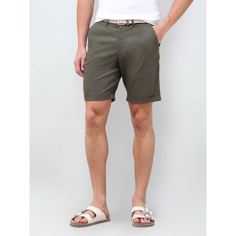 U.S. POLO ASSN. Green Men's Slim Fit Twill Chino Shorts (30)