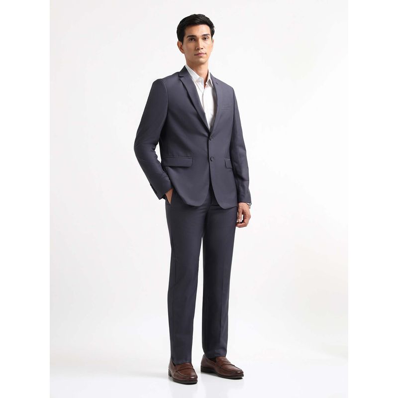 Arrow Blue Solid Tailored Fit Suit (46)