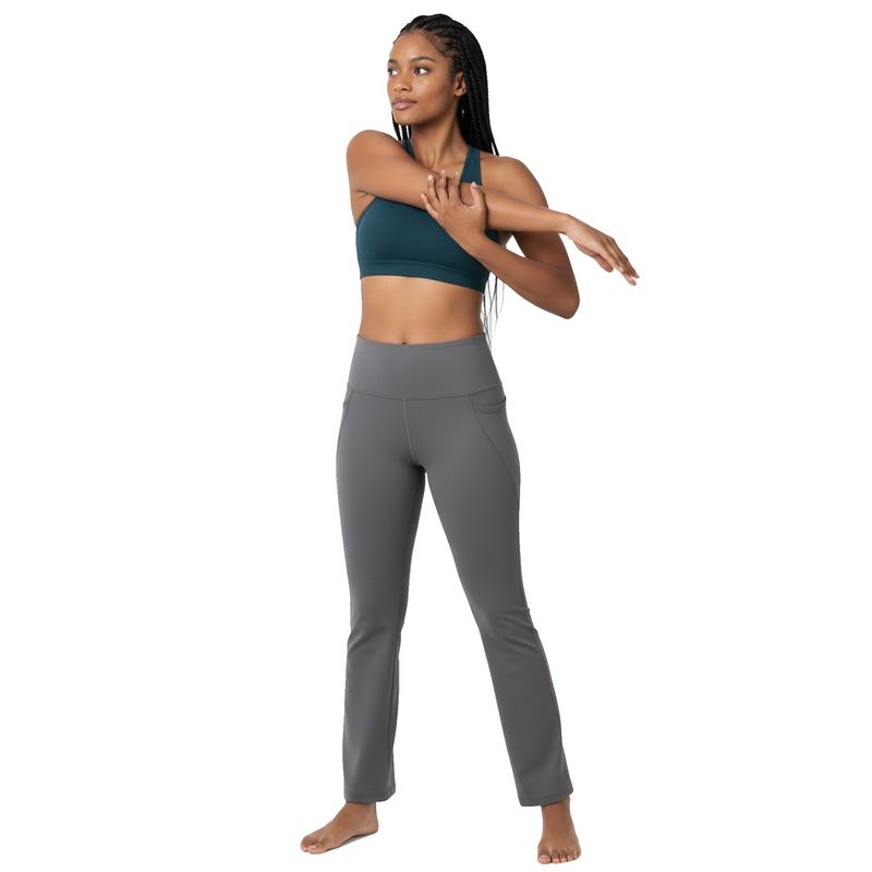 Inner Sense Recycled Fiber Steel Grey Flare Pants (S)