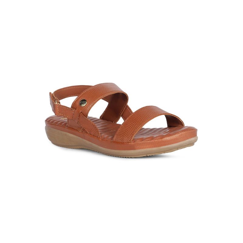 Scholl Tan Women Velcro Sandals (UK 7)
