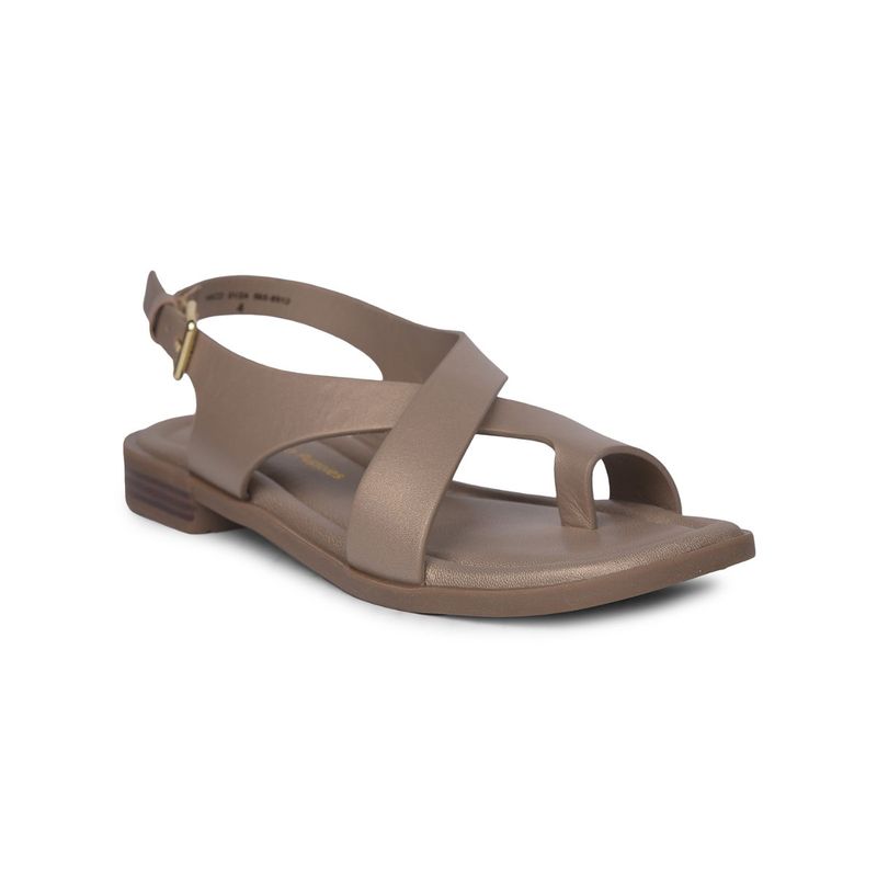 Hush Puppies Taupe Women Flat Sandals (UK 4)