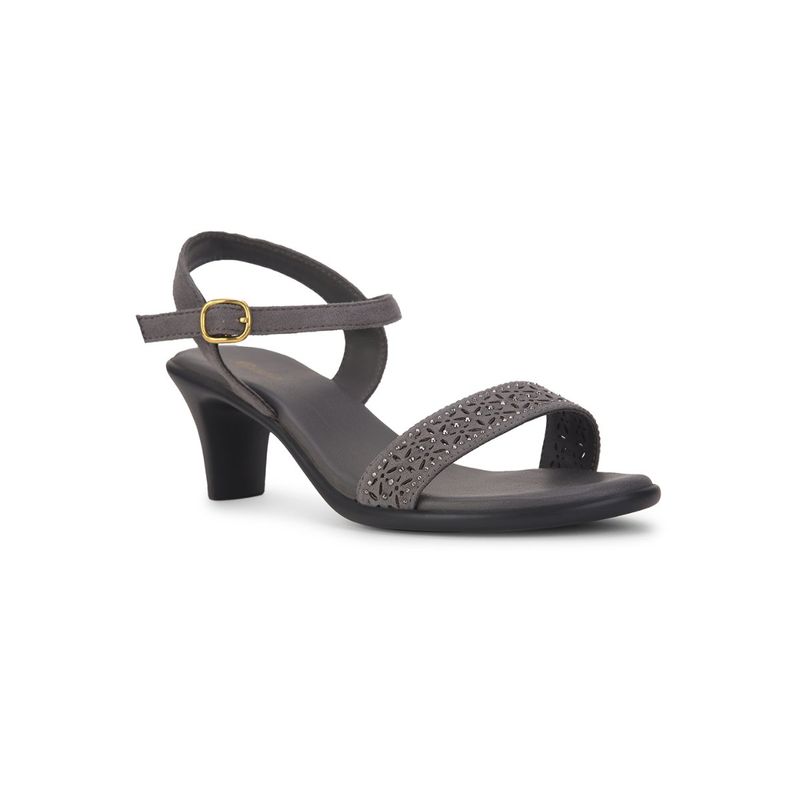 Buy Bata Charcoal Women Heel Sandals Online